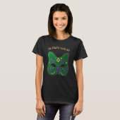 Venetian Cat Mask Mardi Gras T-Shirt (Voorkant volledig)