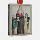 Venetian Courtesan Metalen Ornament (Rechts)