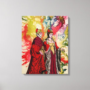Venetian Doge en Dogeressa door Michael Moffa Canvas Afdruk