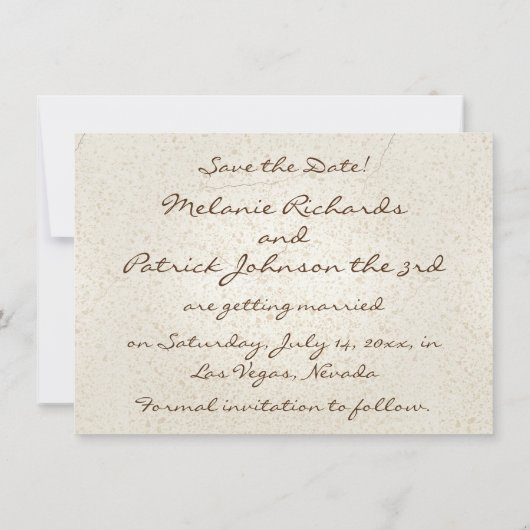 Venetian Enregistrer La Carte Date (Dos)