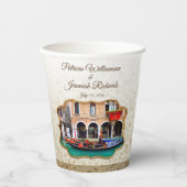 Venetian Gondolas Papieren Bekers (Voorkant)