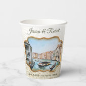 Venetian Gondolas Papieren Bekers (Achterkant)