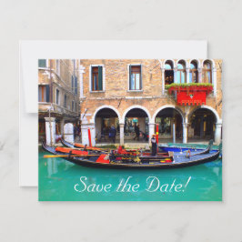 Venetian Gondolas Save-the-Date Kaarten