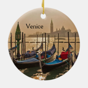 Venetian Gondolas Venice Italië Waterfront Ceramic Keramisch Ornament
