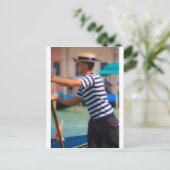 Venetian Gondolier Briefkaart (Staand voorkant)