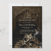 Venetian gothic Masquerade Party invitation (Devant)