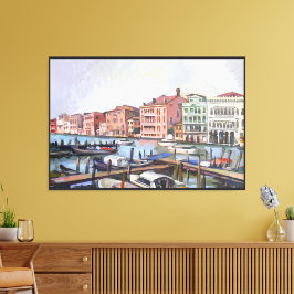 Venetian Grand Canal Canvas Afdruk