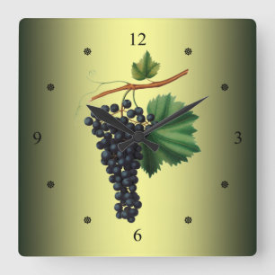 Venetian Grapes~Giorgio Gallesio~Botanical Fruit~ Vierkante Klok