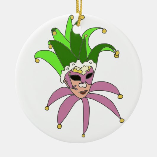Venetian Jester Mask 2 Keramisch Ornament (Voorkant)