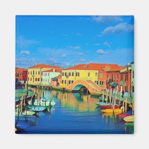 Venetian Lagoon - MURANO - panorama Magneet