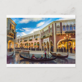 Venetian Las Vegas Gondola Canal Architecture Briefkaart