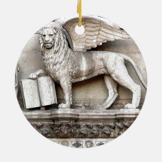 Venetian Lion Keramisch Ornament (Achterkant)