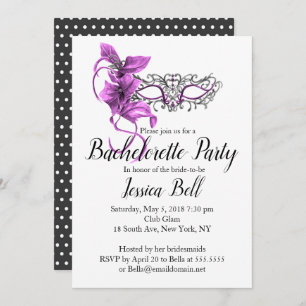 Venetian Mask Bachelorette Party Uitnodiging