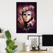 Venetian Mask Poster (Thuiskantoor)