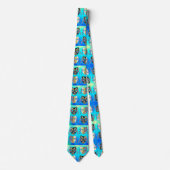 Venetian Masque Pattern in Vivid Eclectic Pattern Stropdas (Voorkant)