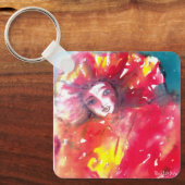 VENETIAN MASQUERADE, MASK IN RODE Roze Sleutelhanger (Voorkant)