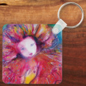 VENETIAN MASQUERADE, MASK IN RODE Roze Sleutelhanger (Achterkant)