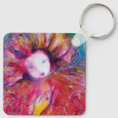 VENETIAN MASQUERADE, MASK IN RODE Roze Sleutelhanger (Achterkant)