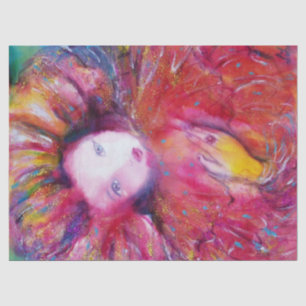 VENETIAN MASQUERADE - MASK IN RODE TISSUEPAPIER