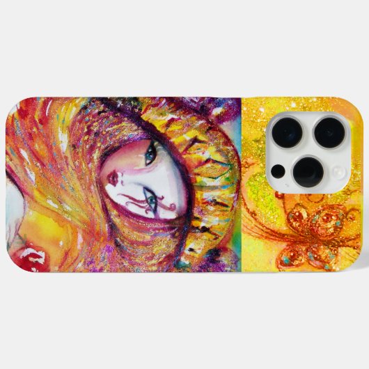 VENETIAN MASQUERADE - MASKER IN GEEL Case-Mate iPhone CASE (Achterkant (horizontaal))