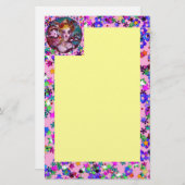 VENETIAN MASQUERADE MASKS Roze gele Confetti Briefpapier (Voorkant / Achterkant)