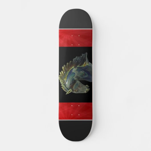 Venetian Murano Glass Horse Skateboard (Voorkant)