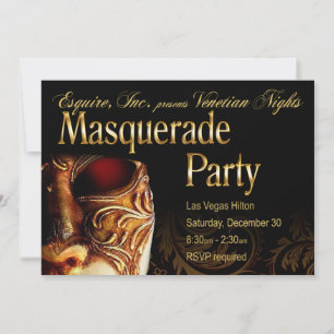 Venetian Nights Masquerade Party Uitnodiging