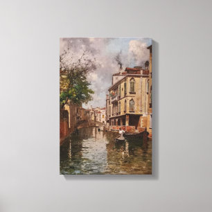 Venetië Antonio Leto Venetian Canal Canvas Afdruk