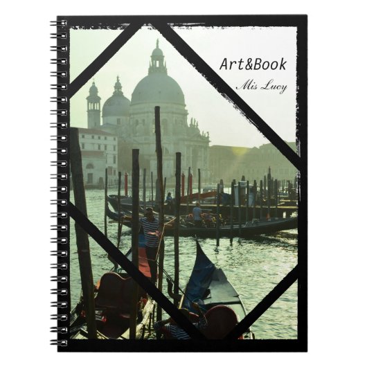 Venetië, Architectuur, Gondolas (Notitieboek) Notitieboek (Voorkant)