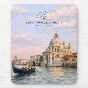 Venetië Basiliek Salute Aquarel Iconische Koepels Muismat