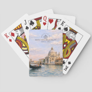 Venetië Basiliek Salute Aquarel Iconische Koepels Pokerkaarten