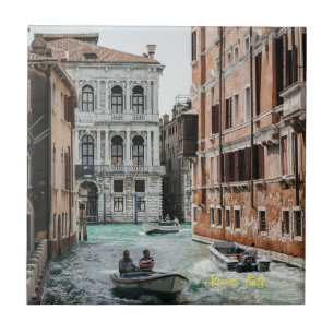 Venetië Boat Canal Tegeltje
