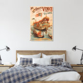 Venetië, Bride van het Zee in Olympia Gondolas Canvas Afdruk (Insitu (Slaapkamer))