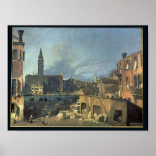 Venetië: Campo San Vidal en Santa Maria Carita Poster