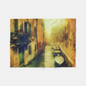 Venetië Canal Balkon Schilderij Fleece Deken (Voorkant (Horizontaal))