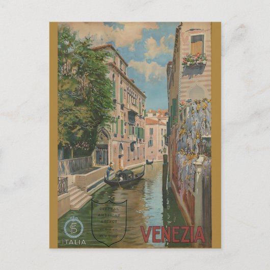 Venetië — Canal Gondola Briefkaart (Voorkant)