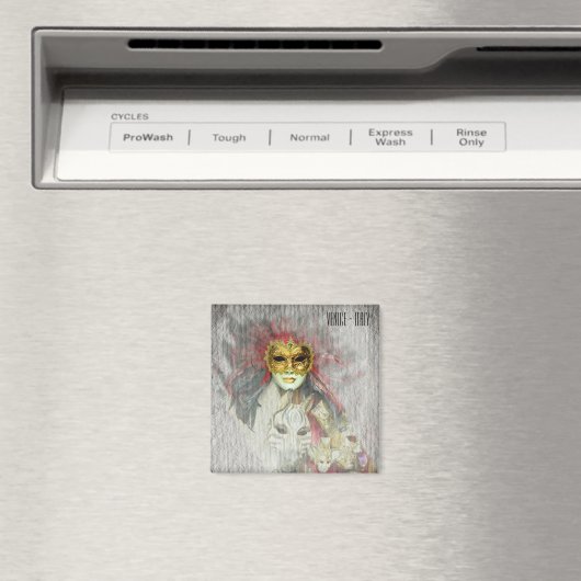 Venetië, Carnival Maskers No.4 Italië (Fridge Magn Magneet (Insitu (Vaatwasser))