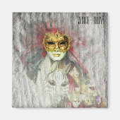 Venetië, Carnival Maskers No.4 Italië (Fridge Magn Magneet (Voorkant)