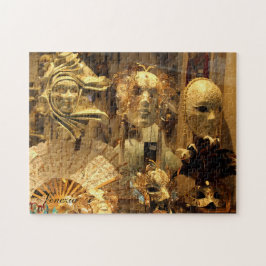 Venetië Carnival Maskers Puzzle Horizontale Legpuzzel