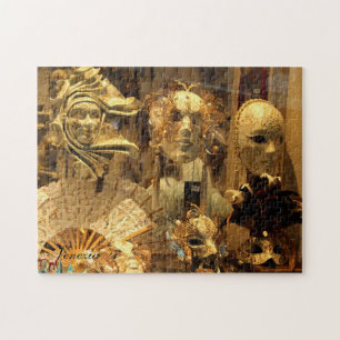 Venetië Carnival Maskers Puzzle Horizontale Legpuzzel
