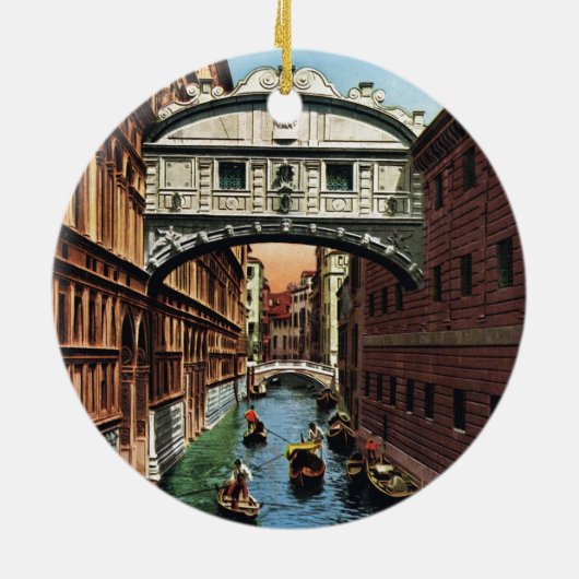  Venetië, de brug der Sighs Keramisch Ornament (Achterkant)