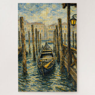 Venetië Gondel Van Gogh Stijl Mozaïek Kunstpuzzel Legpuzzel