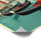 Venetie Gondolas - Vintage Travel Poster (Hoek)