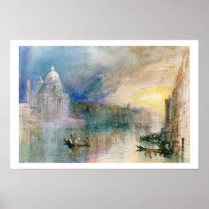 Venetië: Grand Canal met Santa Maria della Salute Poster