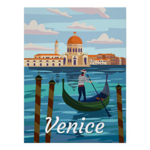 Venetië Italia Reizen Poster retro stijl Perfect Poster