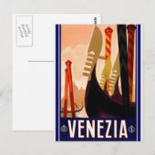 Venetië  Italiaans Poster Briefkaart (Voorkant / Achterkant)