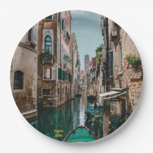 Venetië Italië De drijvende stad Papieren Bordje