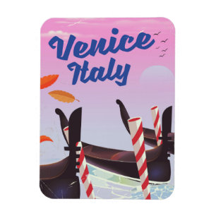 Venetië Italië Gondel vakantieprint. Magneet