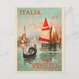  Venetië Italië Gondola Boat Travel Briefkaart