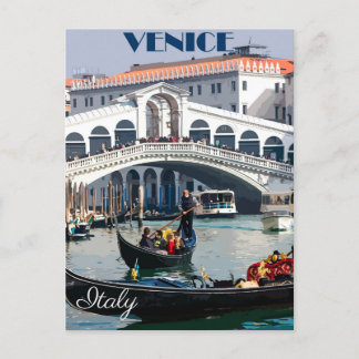 Venetië, Italië Gondola Boat Vintage Travel Briefk Briefkaart